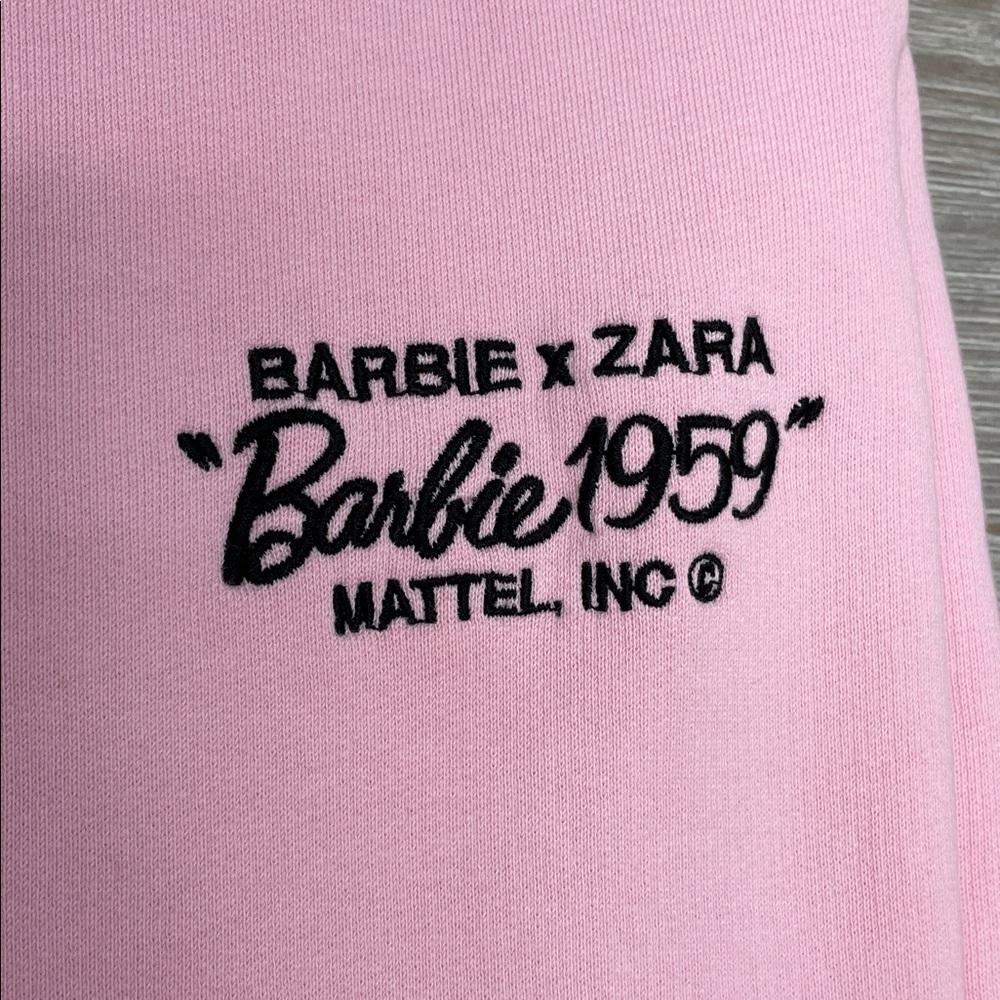Barbie x Zara “Barbie 1959” Mattel Inc Pink Jogger Sweatpants Pockets M - Picture 11 of 16